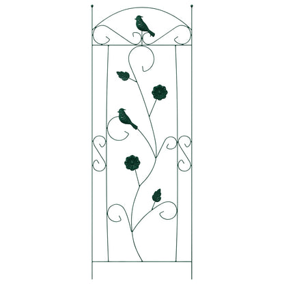 Garden Fence 3 pcs Green 110 x 40 cm Steel