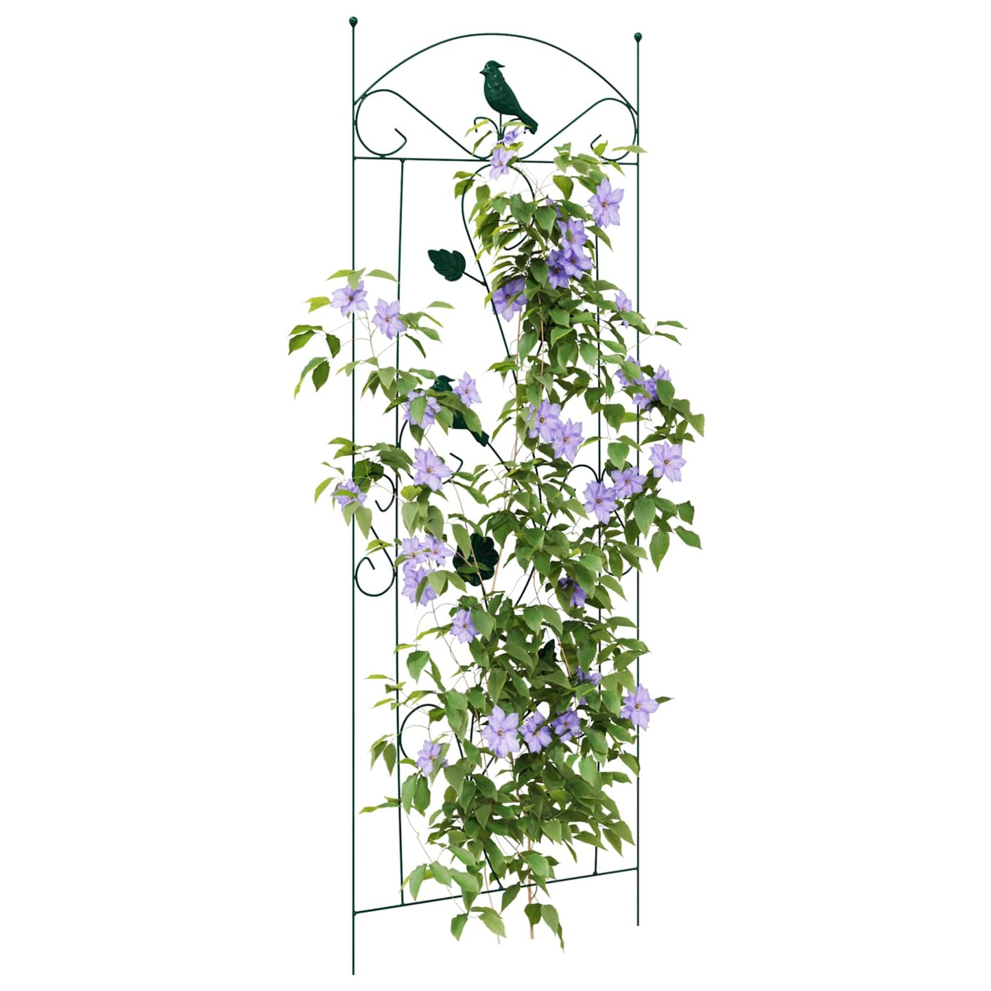 Garden Fence 3 pcs Green 110 x 40 cm Steel