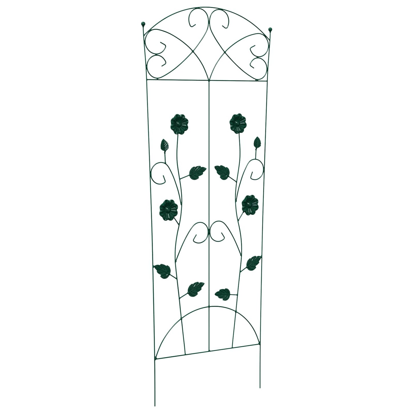 Garden Fence 3 pcs Green 110.5 x 42.5 cm Steel