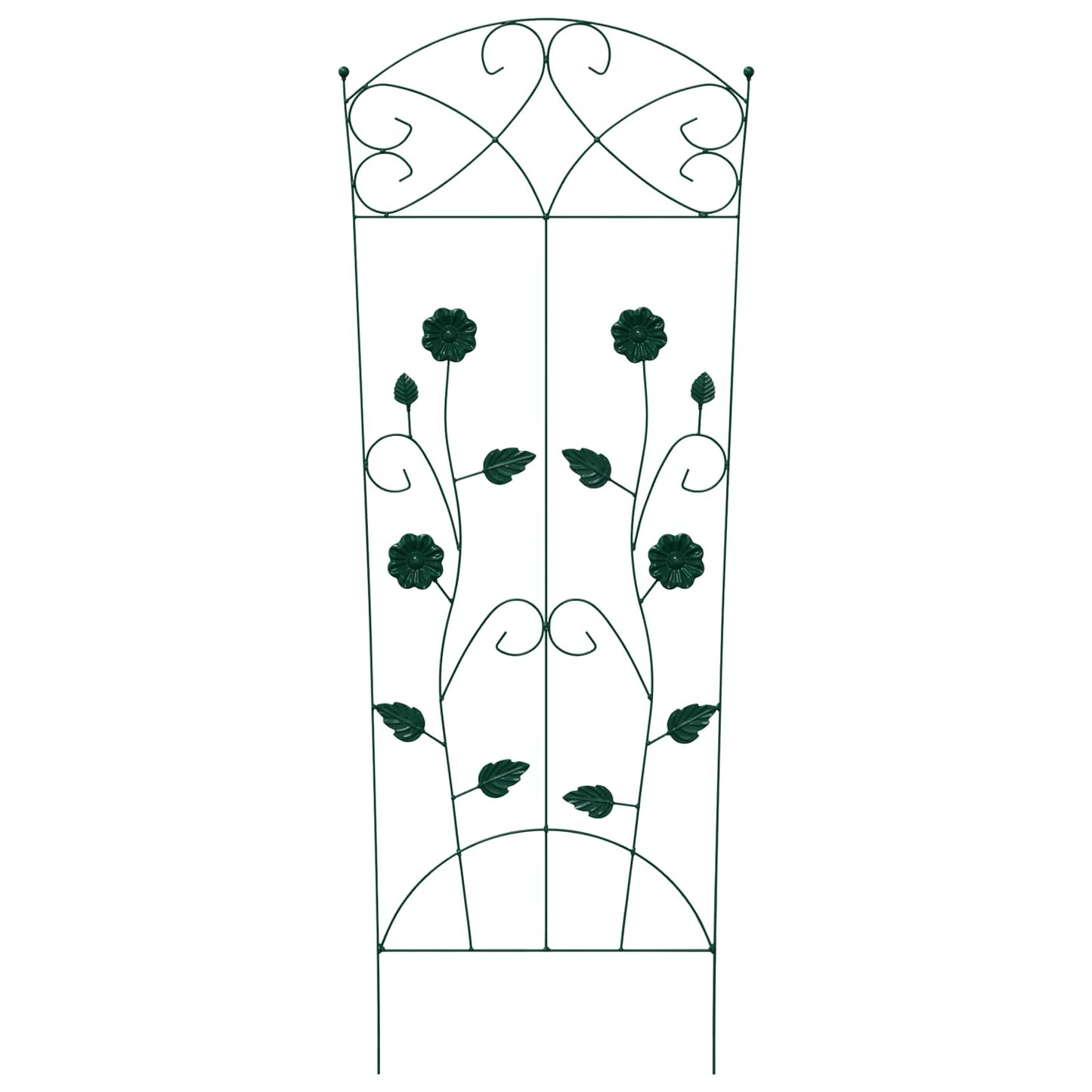 Garden Fence 3 pcs Green 110.5 x 42.5 cm Steel