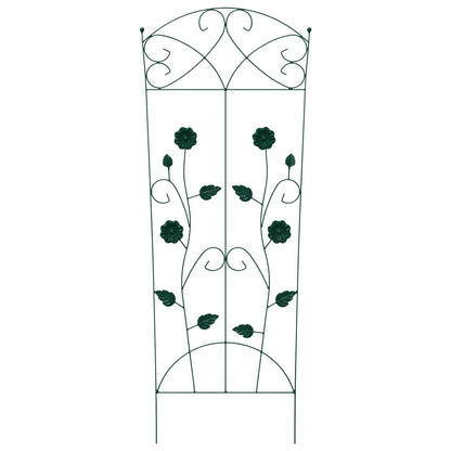 Garden Fence 3 pcs Green 110.5 x 42.5 cm Steel