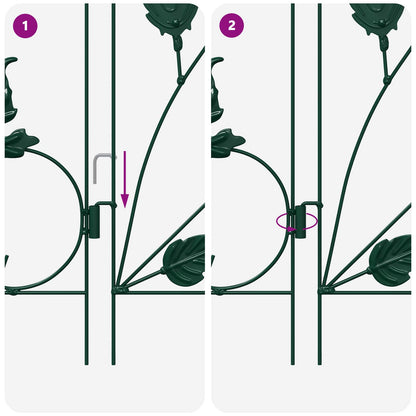 Garden Fence 5 pcs Green Steel