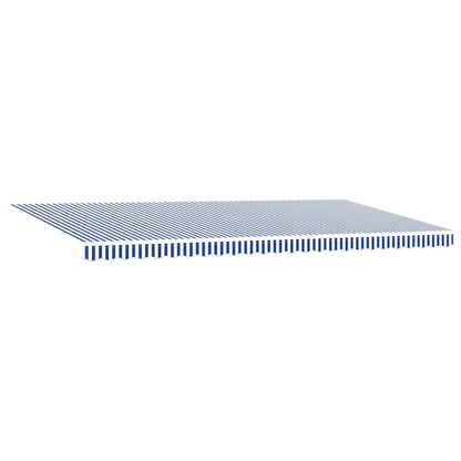 Retractable Awning Manual Blue and White 600 x 300 cm