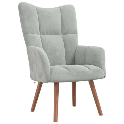 Relaxing Chair Light Grey Velvet