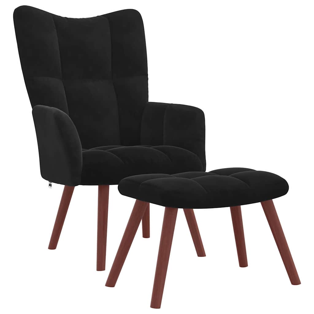 Relaxing Chair Black Velvet