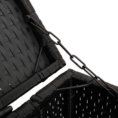 Box Garbage Bin Box 2 pcs Black 130 x 80 x 115 cm Polyethylene