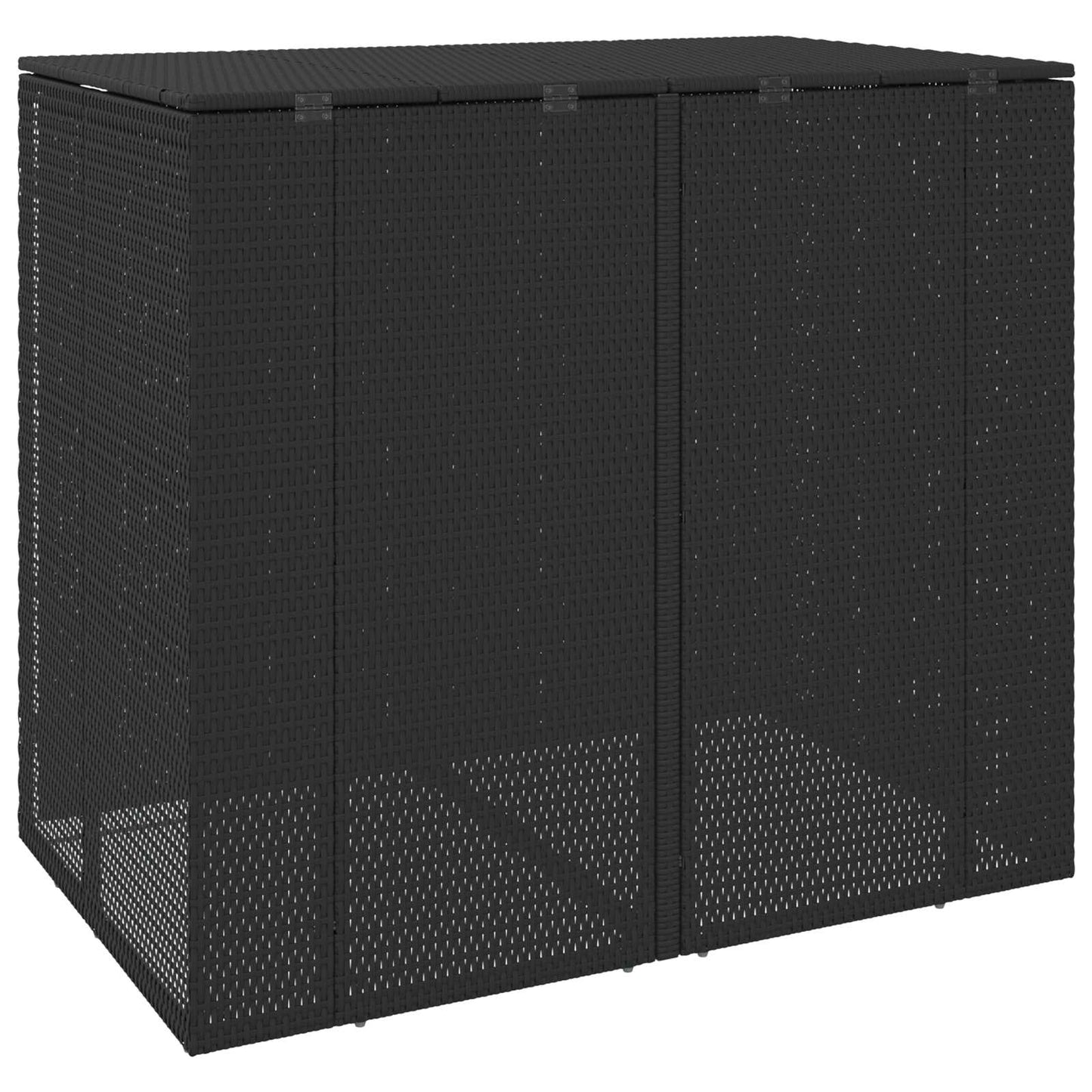 Box Garbage Bin Box 2 pcs Black 130 x 80 x 115 cm Polyethylene