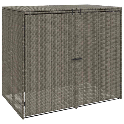 Box Garbage Bin Box 2 pcs Grey 130 x 80 x 115 cm Polyethylene