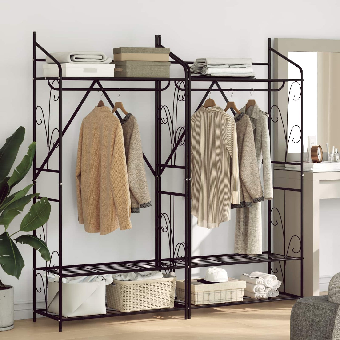 Open Wardrobe Plain 2 pcs 78 x 36 x 158 cm