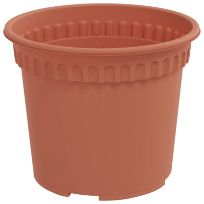 Plant Pots 6 pcs Brick Red Ø 12.5 x 10 cm Plastic