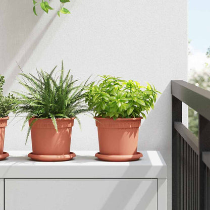 Plant Pots 6 pcs Brick Red Ø 15 x 12 cm Plastic