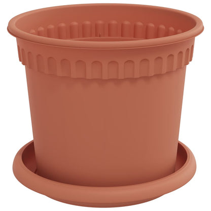 Plant Pots 6 pcs Brick Red Ø 15 x 12 cm Plastic