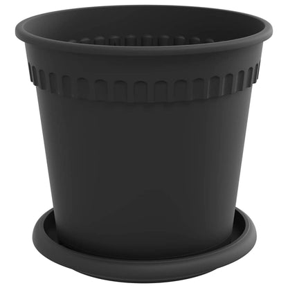 Plant Pots 6 pcs Black Ø 17 x 14 cm Plastic