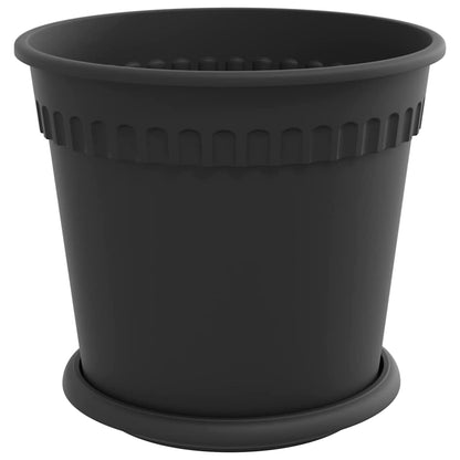 Plant Pots 6 pcs Black Ø 19 x 16 cm Plastic
