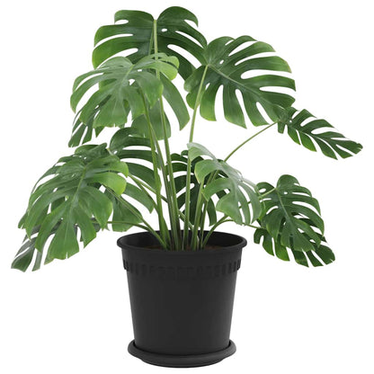 Plant Pots 6 pcs Black Ø 19 x 16 cm Plastic