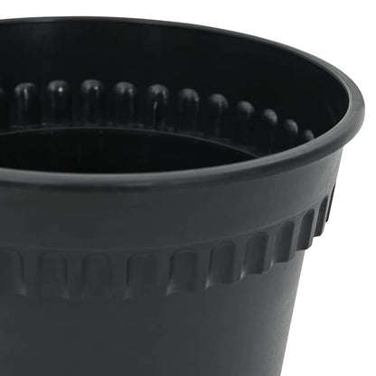 Plant Pots 24 pcs Black Ø 12.5 x 10 cm Plastic