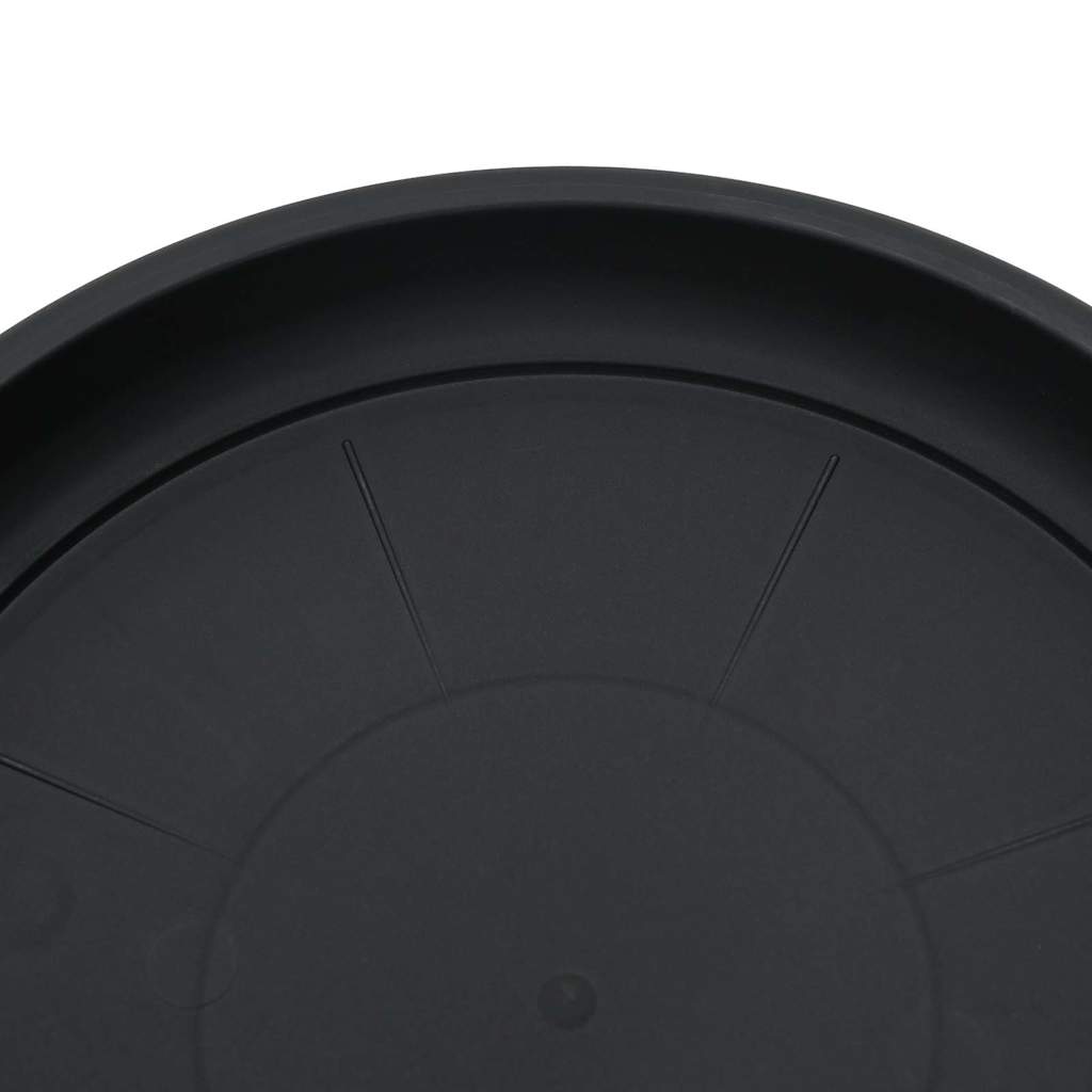 Plant Pots 24 pcs Black Ø 12.5 x 10 cm Plastic