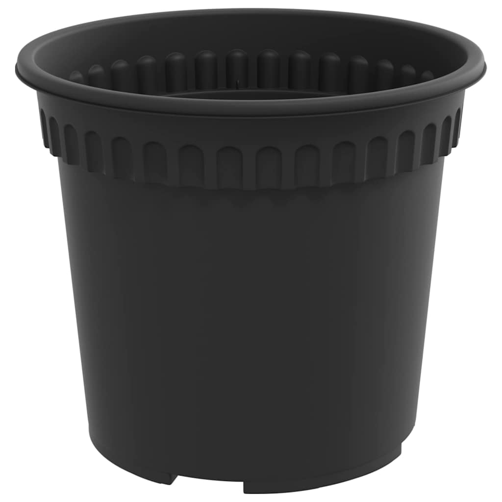 Plant Pots 24 pcs Black Ø 15 x 12 cm Plastic