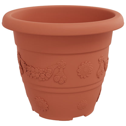 Plant Pots 6 pcs Brick Red Ø 26 x 21.5 cm Plastic