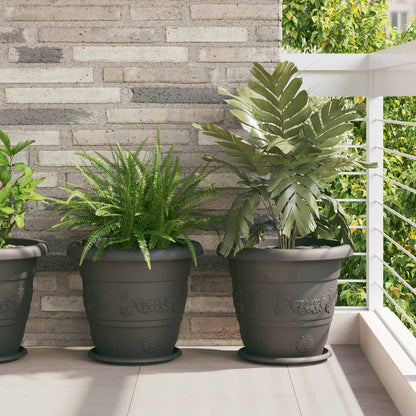 Plant Pots 6 pcs Black Ø 39 x 32 cm Plastic
