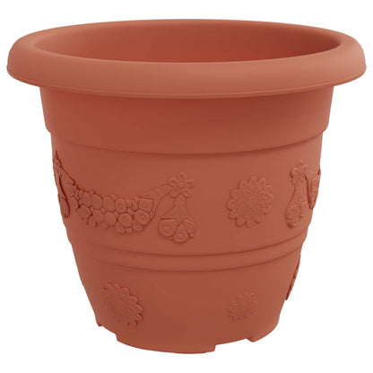 Plant Pots 24 pcs Brick Red Ø 22 x 18 cm Plastic