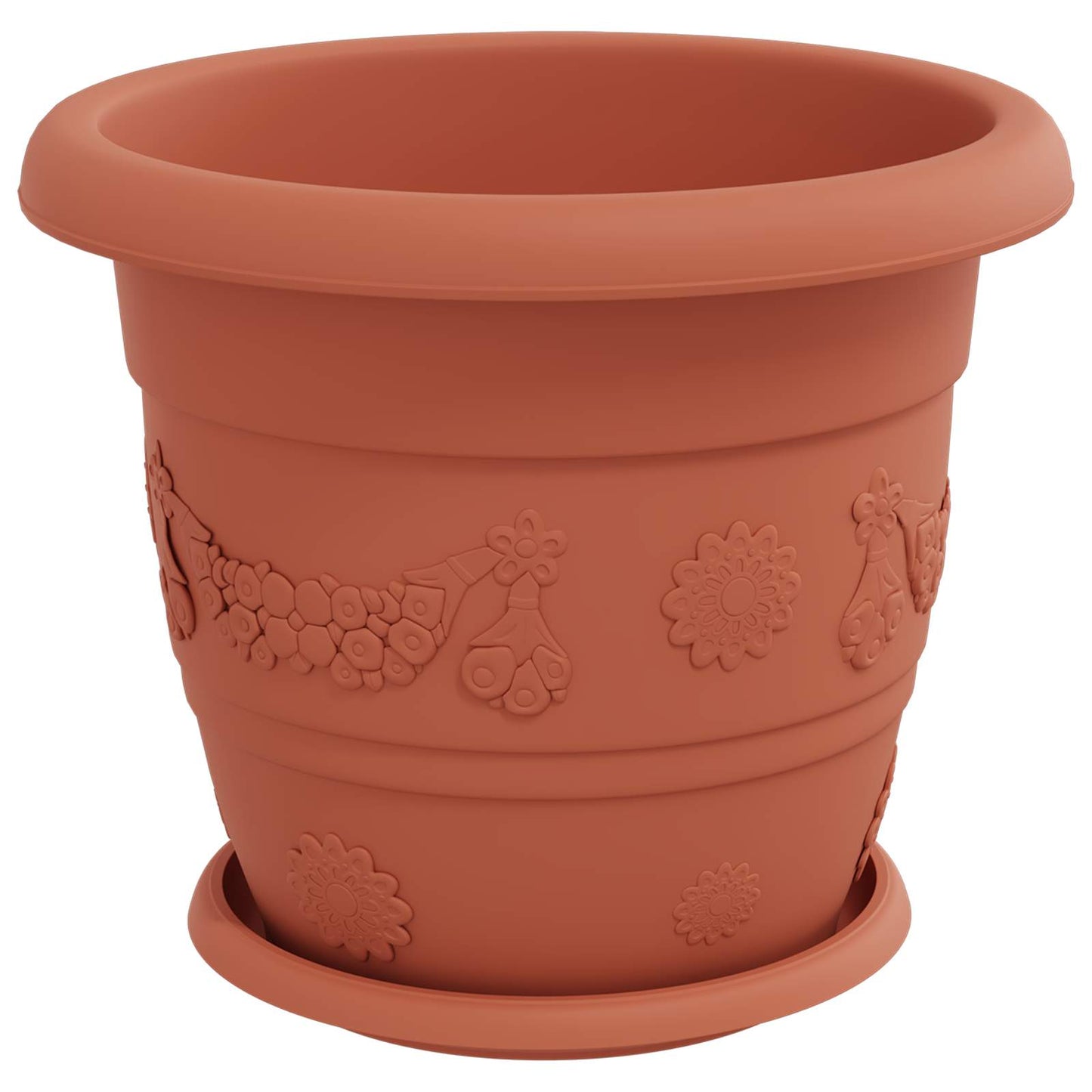 Plant Pots 24 pcs Brick Red Ø 30 x 25 cm Plastic