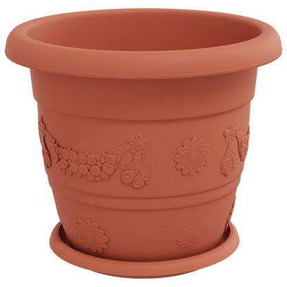 Plant Pots 24 pcs Brick Red Ø 30 x 25 cm Plastic