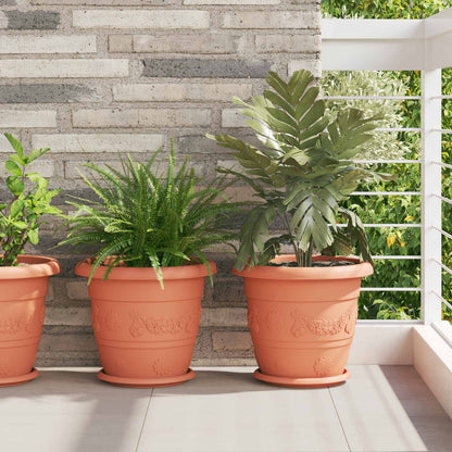 Plant Pots 24 pcs Brick Red Ø 34 x 28 cm Plastic