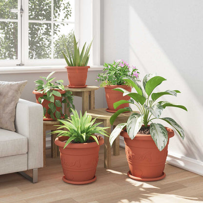 Plant Pots 24 pcs Brick Red Ø 34 x 28 cm Plastic