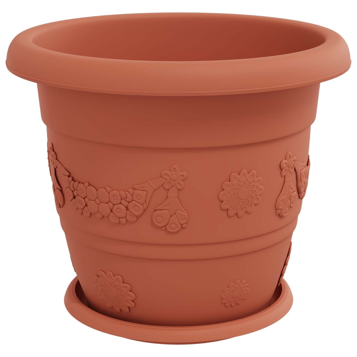 Plant Pots 24 pcs Brick Red Ø 34 x 28 cm Plastic