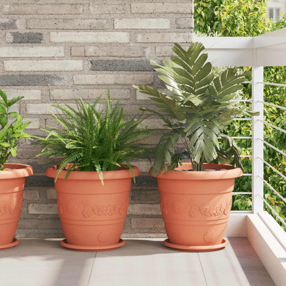 Plant Pots 24 pcs Brick Red Ø 39 x 32 cm Plastic