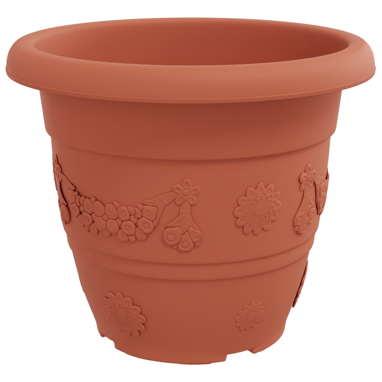 Plant Pots 24 pcs Brick Red Ø 39 x 32 cm Plastic