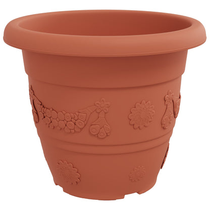 Plant Pots 24 pcs Brick Red Ø 39 x 32 cm Plastic