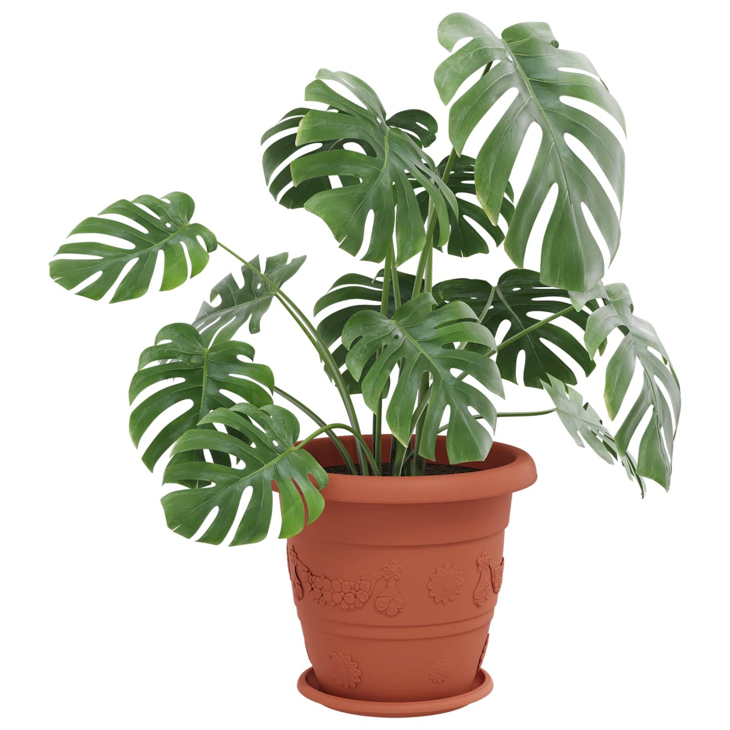 Plant Pots 24 pcs Brick Red Ø 39 x 32 cm Plastic