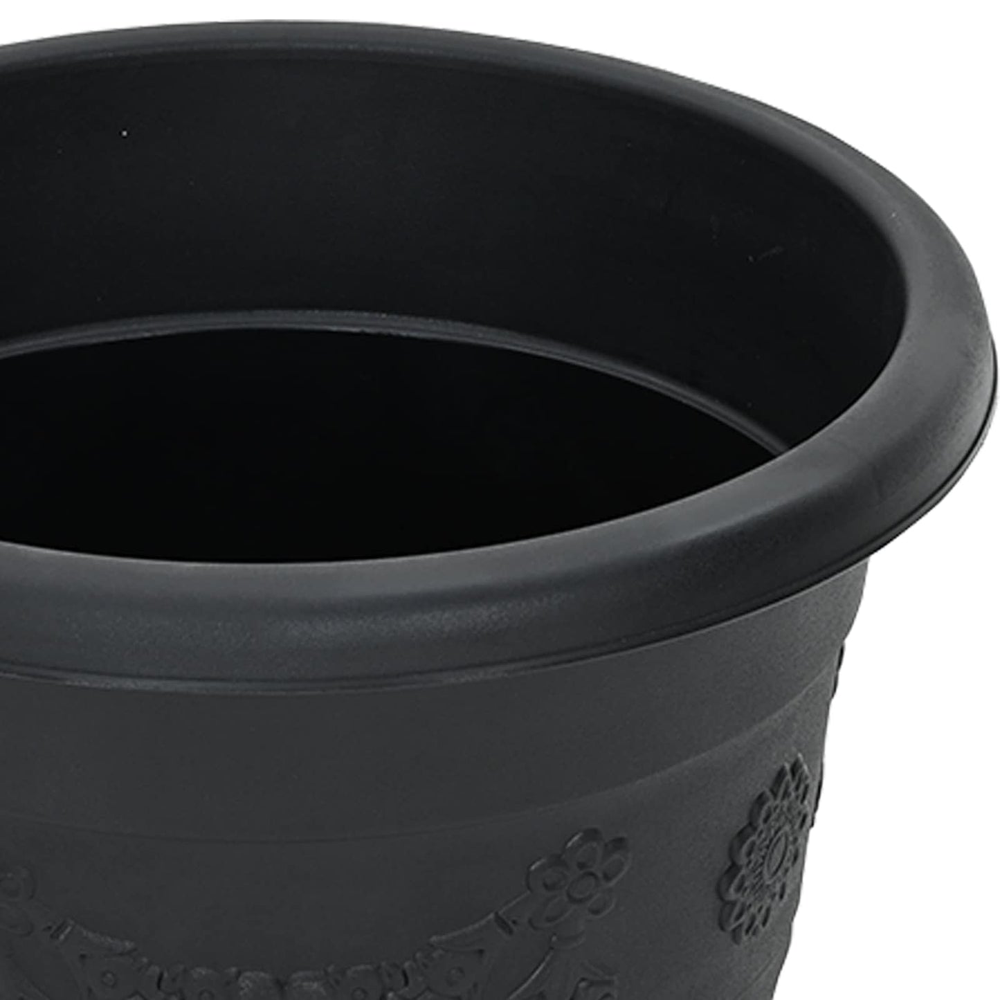 Plant Pots 24 pcs Black Ø 30 x 25 cm Plastic