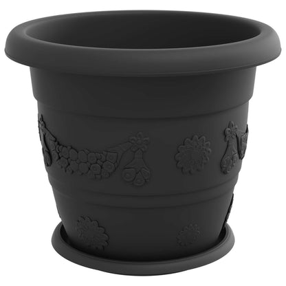 Plant Pots 24 pcs Black Ø 34 x 28 cm Plastic