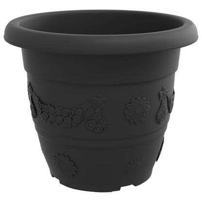 Plant Pots 24 pcs Black Ø 34 x 28 cm Plastic