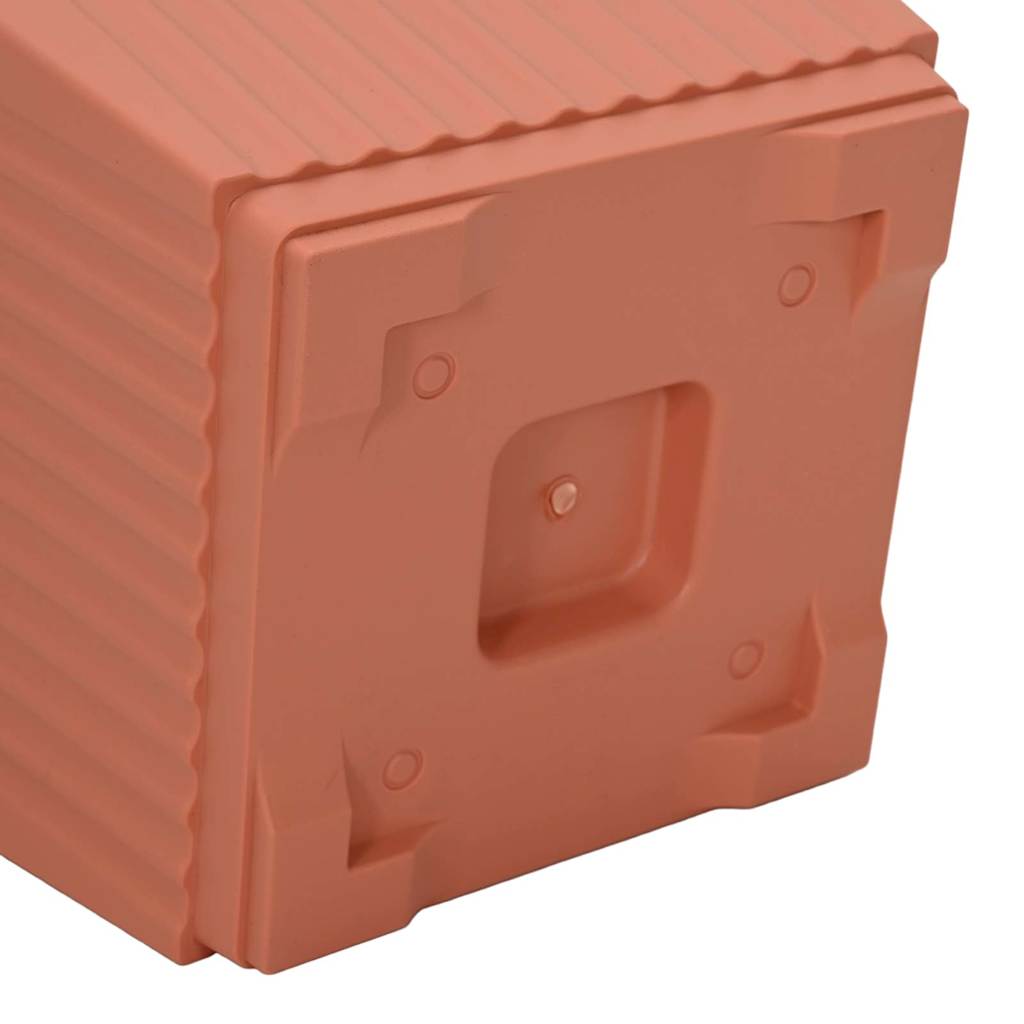 Plant Pots 6 pcs Brick Red Plastic