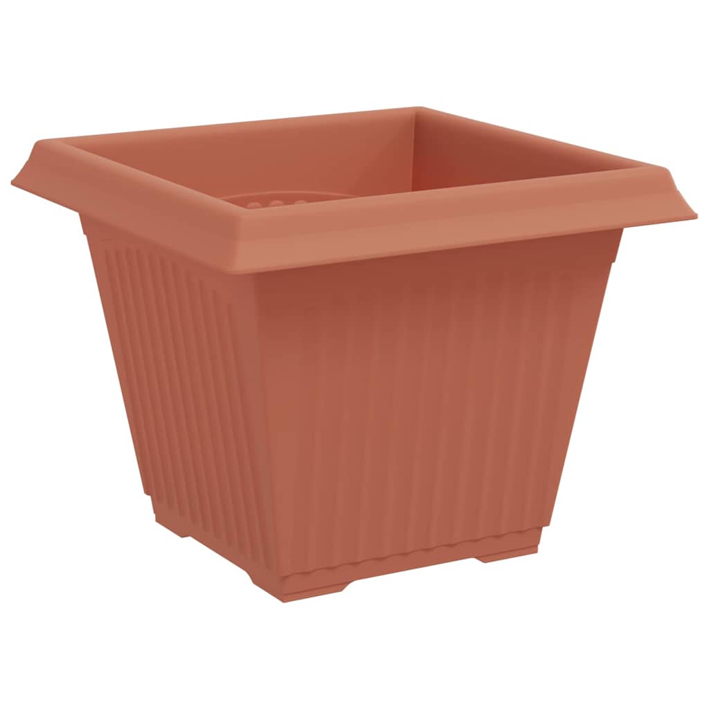 Plant Pots 6 pcs Brick Red Plastic