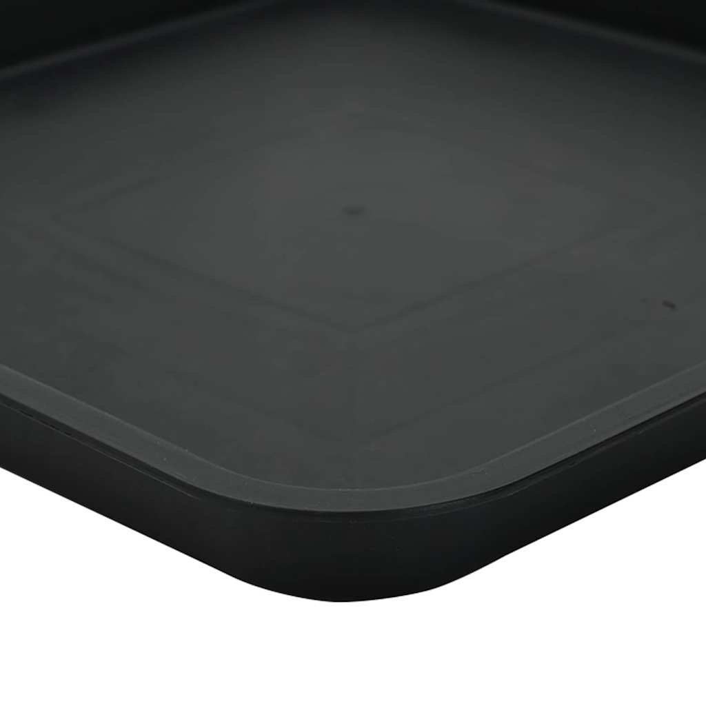 Plant Pots 6 pcs Black Plastic
