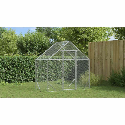 Chicken Cage Silver 170 x 100 x 177 cm Galvanised Steel