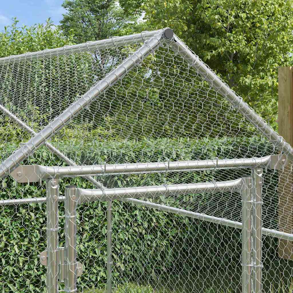 Chicken Cage Silver 200x170x177cm Galvanised Steel