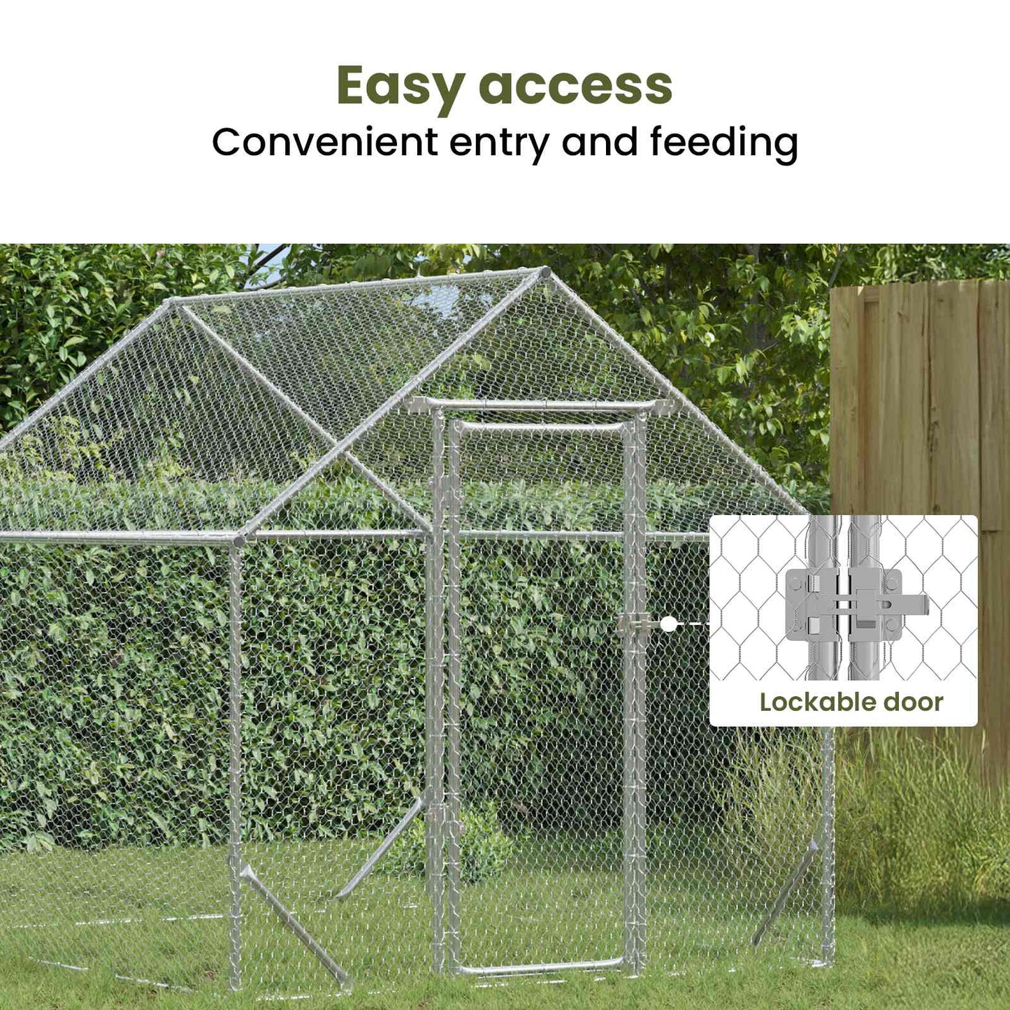 Chicken Cage Silver 200 x 170 x 177 cm Galvanised Steel