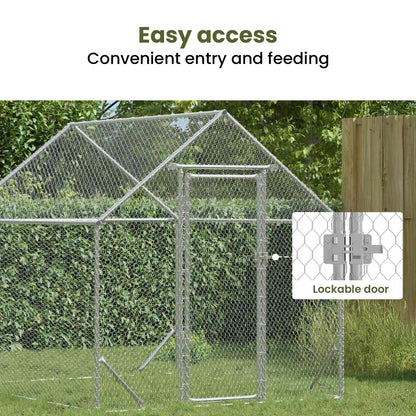 Chicken Cage Silver 200 x 170 x 177 cm Galvanised Steel