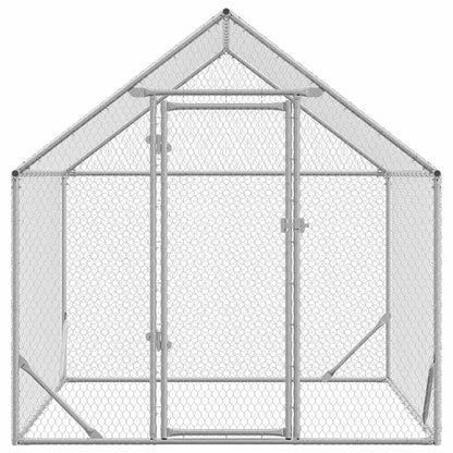 Chicken Cage Silver 200x170x177cm Galvanised Steel