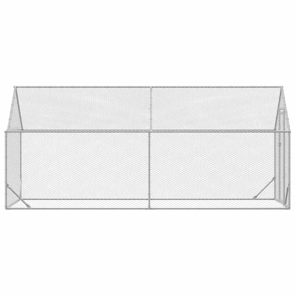Chicken Cage Silver 400x170x177cm Galvanised Steel