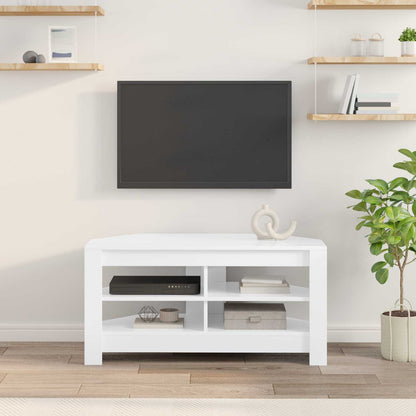 Corner TV Cabinet 102 x 40.5 x 45 cm White Engineered Wood