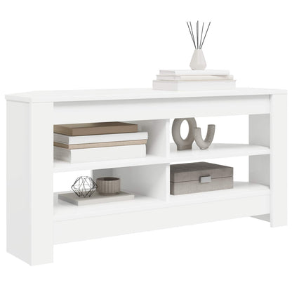 Corner TV Cabinet 102 x 40.5 x 45 cm White Engineered Wood