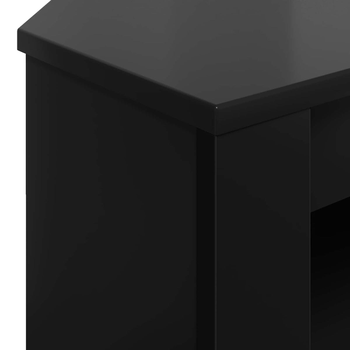 Corner TV Cabinet 102 x 41 x 50 cm Black Engineered Wood