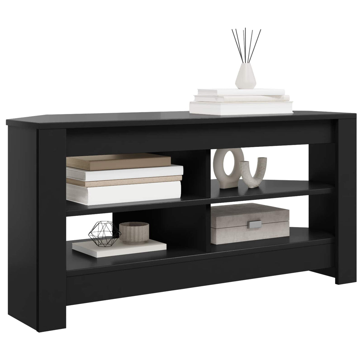 Corner TV Cabinet 102 x 41 x 50 cm Black Engineered Wood